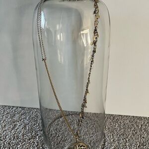 Jessica Simpson Gold and Silver Pendant Necklace